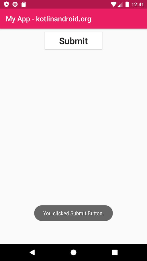 Android Button – setOnClickListener – Kotlin Android Tutorials