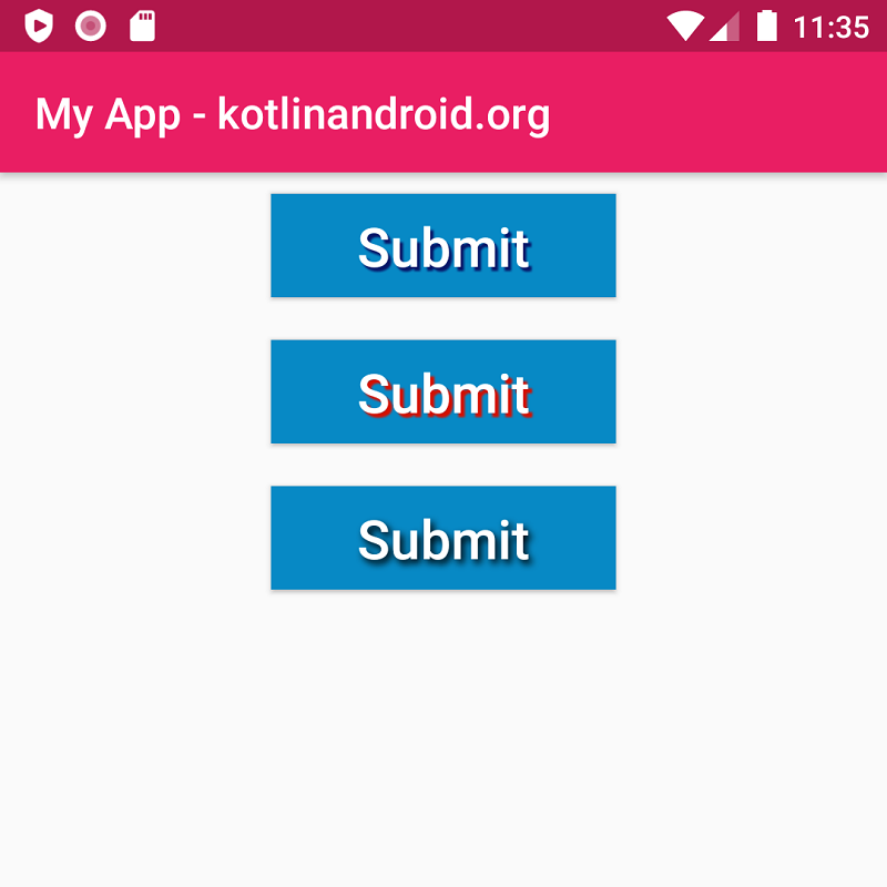 Android Button - Text Shadow