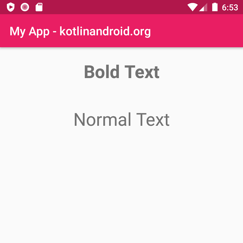 Android TextView - Bold Text