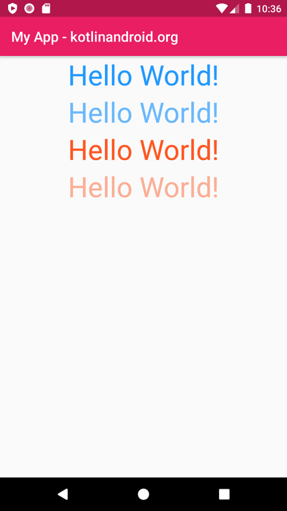 Android TextView - Text Color - Example