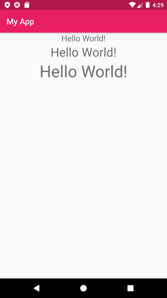 Android TextView with different Text Size