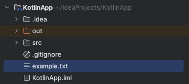 Kotlin - Copy File 'example.txt'