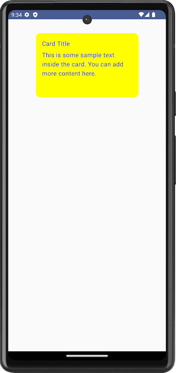 Card Colors in Android Jetpack Compose