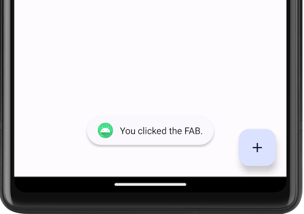 FAB (Floating Action Button) Example - onclick
